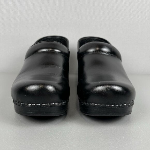 Dansko Professional Black Cabrio Clogs Shoes Womens 39 US 9 Leather Slip On - Picture 2 of 9